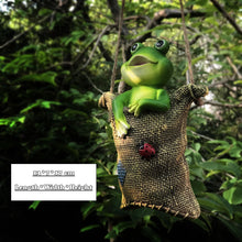 Load image into Gallery viewer, Creative Cute Frogs Cat Dog Resin Lying Santa Claus Statue Garden Hang On Tree
