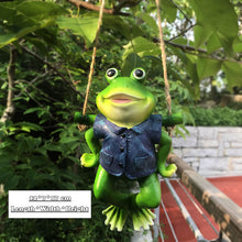 Load image into Gallery viewer, Creative Cute Frogs Cat Dog Resin Lying Santa Claus Statue Garden Hang On Tree
