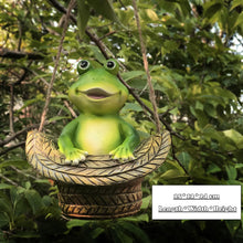 Load image into Gallery viewer, Creative Cute Frogs Cat Dog Resin Lying Santa Claus Statue Garden Hang On Tree
