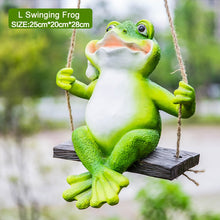 Load image into Gallery viewer, Creative Cute Frogs Cat Dog Resin Lying Santa Claus Statue Garden Hang On Tree

